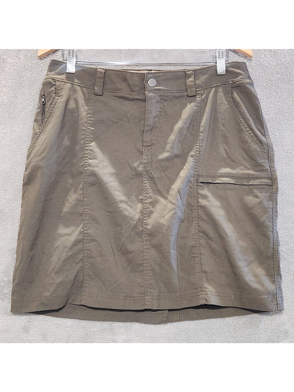Duluth Trading Co Olive Green On The Fly Skort Size 12 Hiking Gorpcore Outdoors